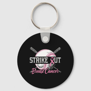 Strike Out Breast Cancer Baseball Breast Cancer Aw Key Ring