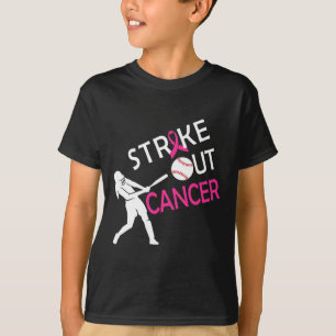 Strike Out Breast Cancer Baseball Fight Awareness  T-Shirt