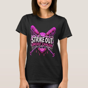 Strike Out Breast Cancer Baseball Softball Drip Ho T-Shirt