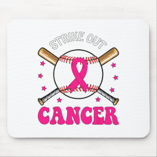 Strike Out Breast Cancer Bysebyll Pink Ribbon Mouse Pad