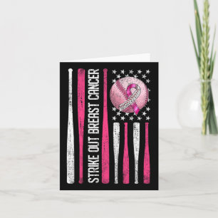Strike Out Breast Cancer Sell Fight Awareness Men Card