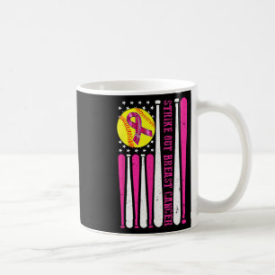 Strike Out Breast Cancer Softll Fight Awareness Coffee Mug