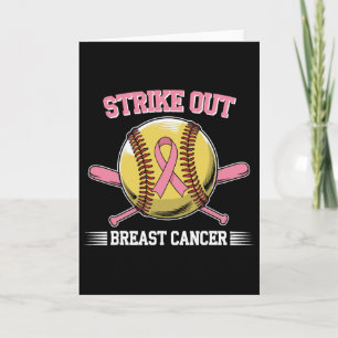 Strike Out Breast Cancer Softll Fight Awareness Me Card
