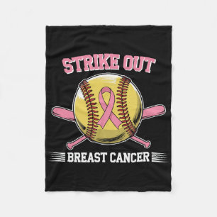 Strike Out Breast Cancer Softll Fight Awareness Me Fleece Blanket