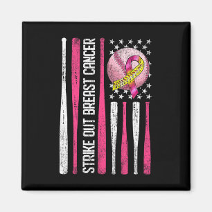 Strike Out Breast Cancer Softll Fight Awareness Me Magnet