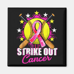 Strike Out Breast Cancer Warrior Softball Nk Ribbo Magnet