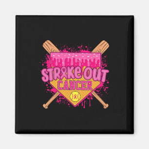 Strike Out Breast Cancer Warrior Softll Drip Home  Magnet