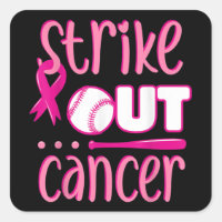 Strike Out Cancer Softball Ball Mammogram Pink