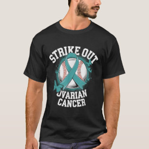 Strike Out Ovarian Cancer Awareness Baseball Style T-Shirt