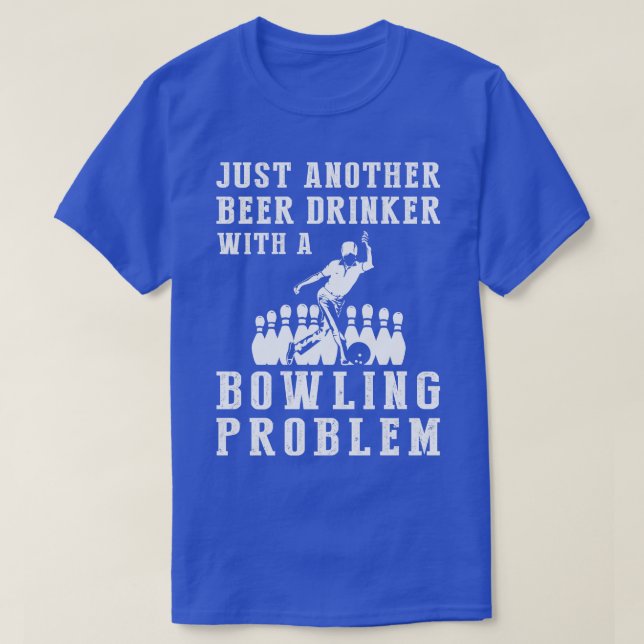 Strike Sip A Hilarious Tee for Bowling and Beer En (Design Front)