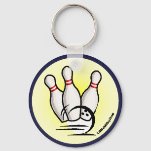 Strike the Bowling Pins Keychain