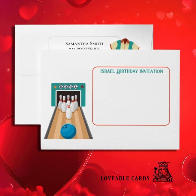 Strike up some fun Birthday Bowling Invitation Envelope (Strikes and Surprises Await! )