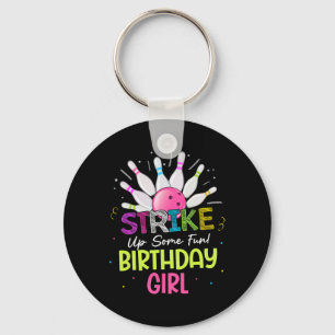 Strike Up Some Fun! Birthday Girl Bowling Birthday Key Ring