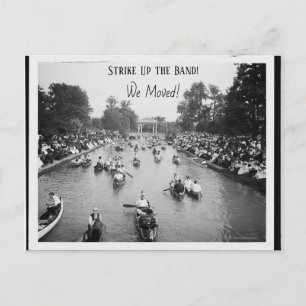 Strike Up the Band!  We Moved! Postcard