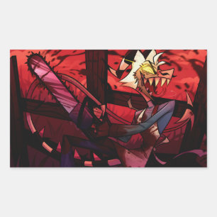 Striker Halloween Slasher   Helluva Boss    Rectangular Sticker