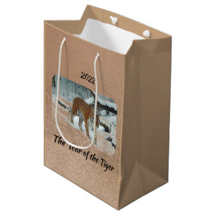 Striking 2022 Year of the Tiger Medium Gift Bag