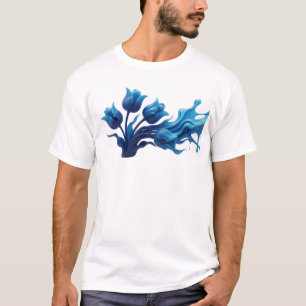 Striking ABSTRACT FLOWER Artwork Creation T-Shirt