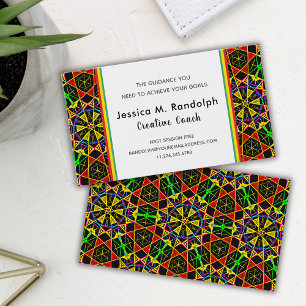 Striking African Colours Tribal Style Pattern Business Card