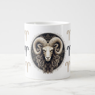 Striking Aries Symbol Artwork Large Coffee Mug