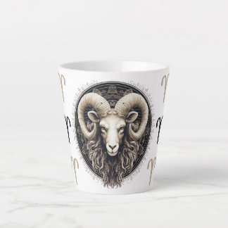 Striking Aries Symbol Artwork Latte Mug