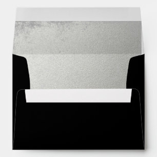 Striking Black Silver-Lined Envelope
