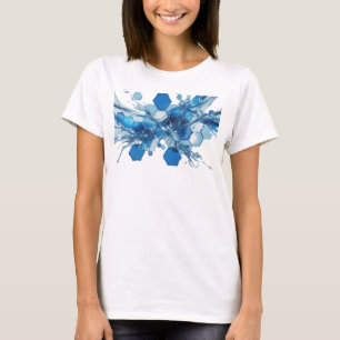 Striking Blue WATER FLOW Shirt Design