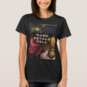 Striking Book Cover Design on Black  T-Shirt