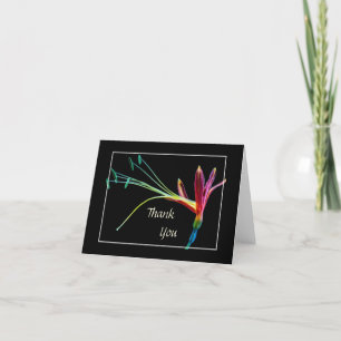 Striking Colorful floral Thank You Card
