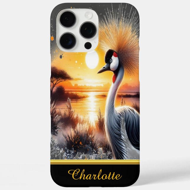 Striking crane stands gracefully  Case-Mate iPhone case (Back)