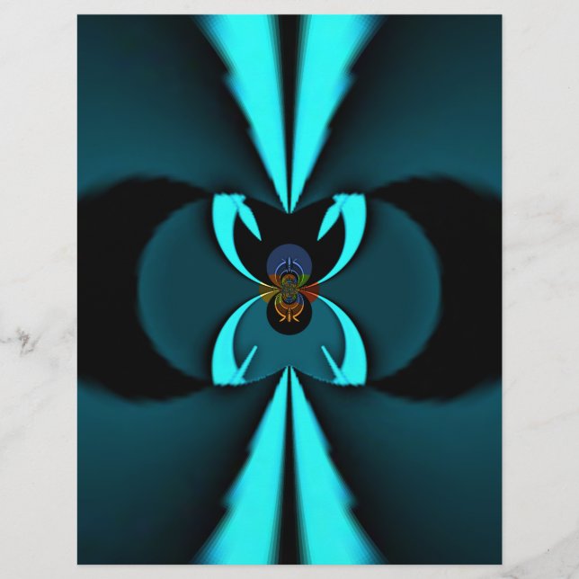 Striking Cutting-Edge Cyan and Black Vector Design (Front)