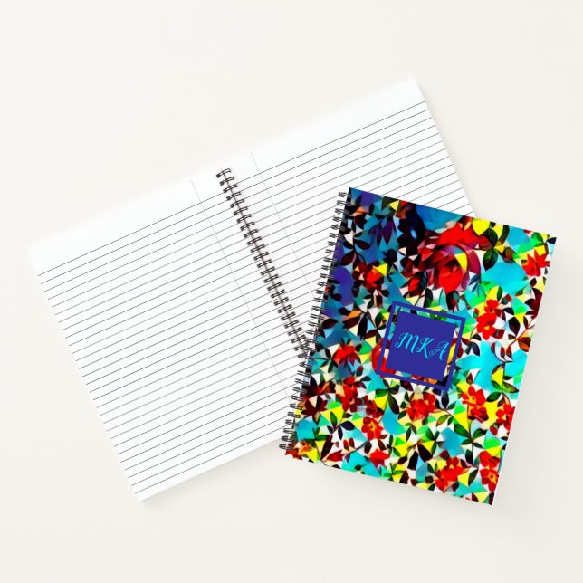 Striking Elegant Floral Design Spiral Notebook (Inside)