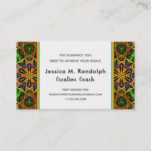 Striking Ethiopian Colours Tribal Style Pattern Business Card