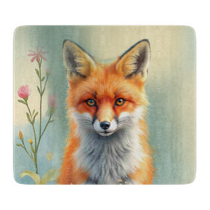 Striking Eyes of a Cunning Red Fox   Cutting Board