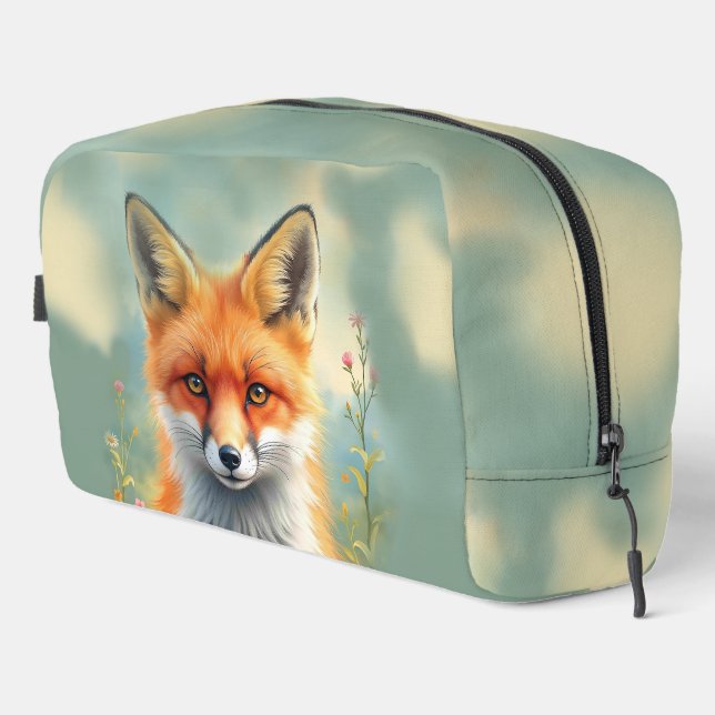 Striking Eyes of a Cunning Red Fox   Dopp Kit (Right Corner)