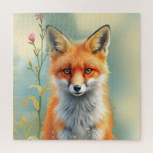 Striking Eyes of a Cunning Red Fox Jigsaw Puzzle