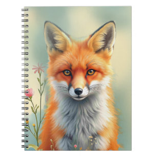 Striking Eyes of a Cunning Red Fox Notebook