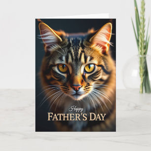Striking Fathers Day Cat Card