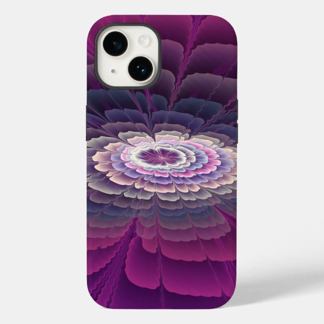 Striking Flower Colourful Abstract Fractal Art Pin Case-Mate iPhone Case (Back)