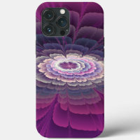 Striking Flower Colourful Abstract Fractal Art Pin