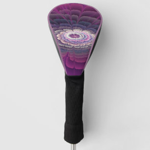 Striking Flower Colourful Abstract Fractal Art Pin Golf Head Cover