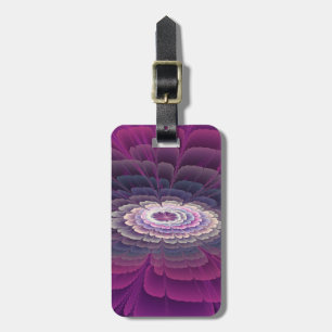 Striking Flower Colourful Abstract Fractal Art Pin Luggage Tag