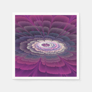 Striking Flower Colourful Abstract Fractal Art Pin Napkin