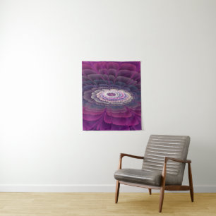 Striking Flower Colourful Abstract Fractal Art Pin Tapestry