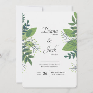 Striking Foliage Save the Date Card