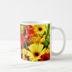♪☼✿Striking Gerbera Dasies Beer Stein Mug✿☼♪