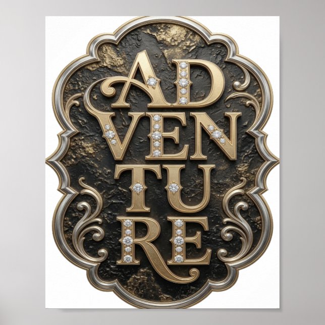 Striking Gold ADVENTURE Bold Design Poster (Front)