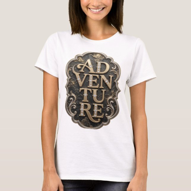 Striking Gold ADVENTURE Bold Design T-Shirt (Front)