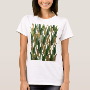 Striking Gold LEAFY FUSION 3D Text Art T-Shirt
