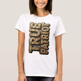 Striking Gold MONEY IS POWER Modern Design T-Shirt