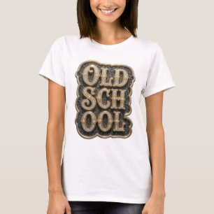 Striking Gold OLD SCHOOL Custom Design T-Shirt